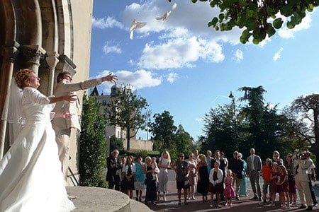 Lacher de colombe mairie