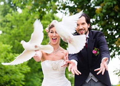 Lâcher de colombe mariage Lyon