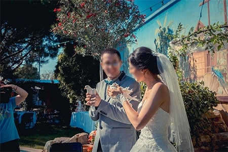 Lâcher de colombe photographe