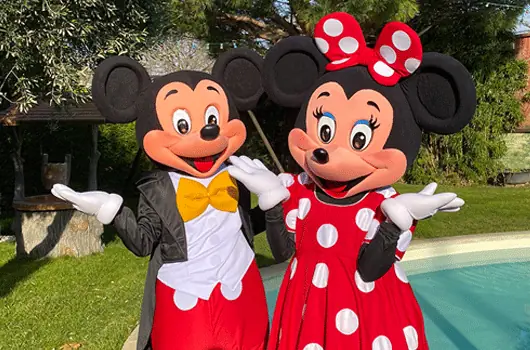 Animation mascotte Mickey et Minnie à Lyon
